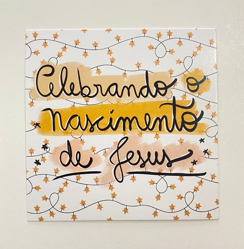 Cartão Celebrando o Nascimento de Jesus