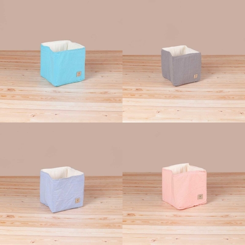 Combo X4 Mini contenedores Gris, Rosa, Aqua, Celeste