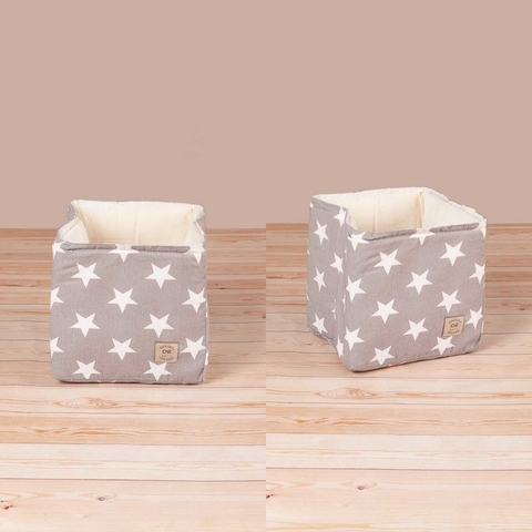 Combo X2 Mini contenedores Stars gris