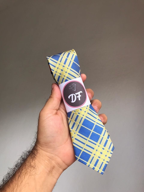Xadrez Slim azul com amarelo