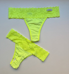 Calcinha Tradicional Lycra Neon Lima