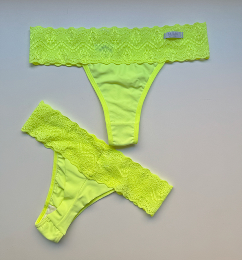 Calcinha Tradicional Lycra Neon Lima