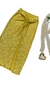 Saia Midi Transpassada Amarelo Ouro Festas - loja online