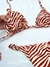 Biquini de Cortininha Zebra Marrom Tira c/ Regulador