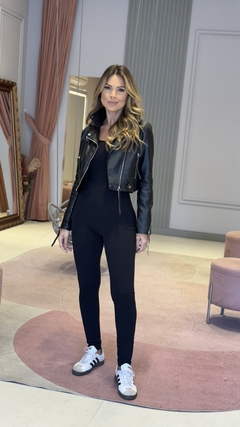 Macacão Canelado Regata Chiara Preto - Flor de Elisa moda