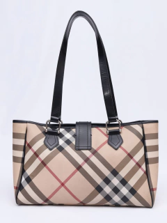 Burberry Nova Check Coated Canvas Tote - Paris Brechó