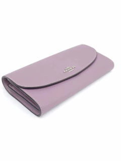 Carteira Coach Couro Lilas - Paris Brechó