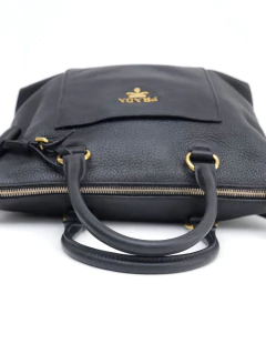 Prada Nero Vitello Daino Shopping Tote - loja online