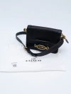 Bolsa Coach Black Leather Crossbody na internet