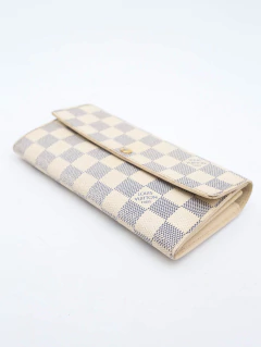 Carteira Louis Vuitton Sarah Wallet Damier Azur - Paris Brechó