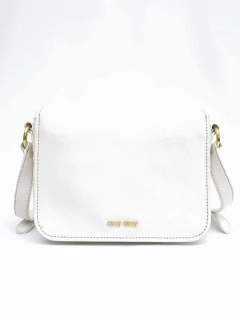 Bolsa Miu Miu Madras Couro Branco na internet