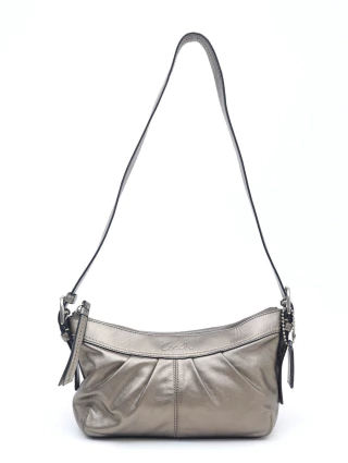Bolsa Original Coach Metallic Gray Leather - comprar online