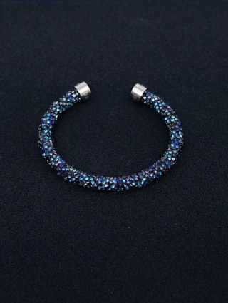 Pulseira Cravejada Swarovski Azul
