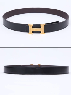 Cinto Hermès 32mm Gold Plated H Strie Tam 85 - loja online