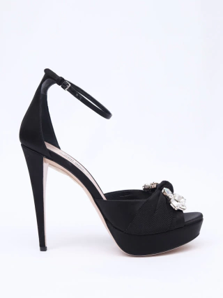 Sapato Miu Miu Crystal Peep Toe Pumps - 38 BRA - comprar online