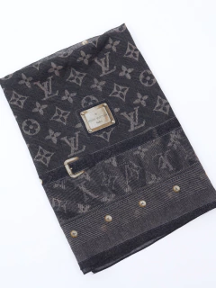 Lenço Louis Vuitton Monogram Preto - loja online