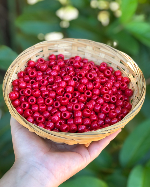 50 miçangas - Vermelho