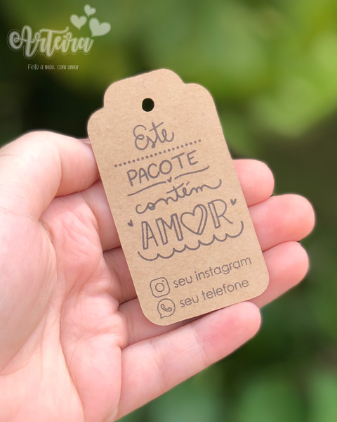 Tag “Este pacote contém amor” - Cliente Especial
