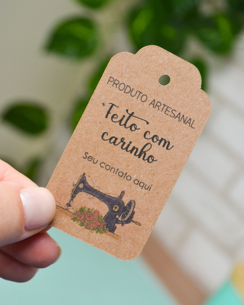 Tag Feito com carinho - Máquina de Costura