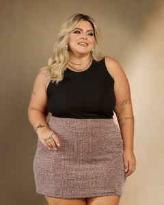 BLUSA MALHA CANELADA PRETA 240326