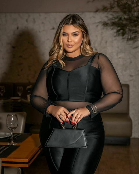 BLUSA TULE MANGA LONGA