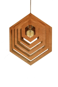 Colgante hexágono Enchapado cedro 1 luz en internet