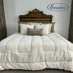 Acolchado Rustico Crudo Sara II Queen - comprar online