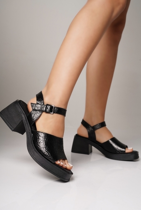 Sandalias Lavanda Negras