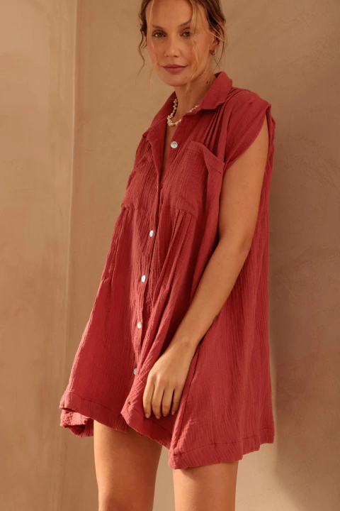 Vestido Magnolia Terracota - PREVENTA despacha a partir del 31.10 - comprar online