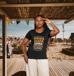 BABY LOOK CERVEJA GELADA PRETA