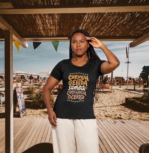 BABY LOOK CERVEJA GELADA PRETA