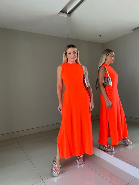 Vestido Lina (laranja) - comprar online