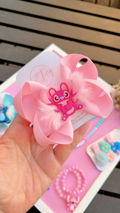 Laço Stitch Rosa