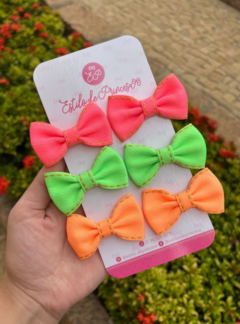 Gravatinha Jeans neon