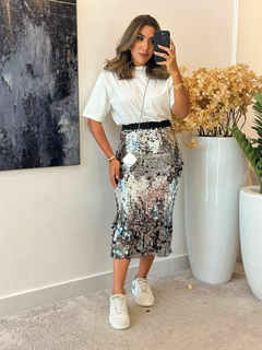 1147 - Saia paetê | com fenda na internet