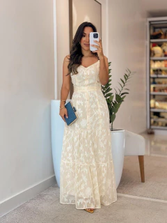 1111 - Vestido Musseline | Acompanha Cinto - Loja Boa Forma