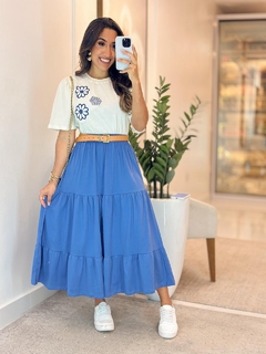 1092 - Conjunto Algodão | detalhe flor