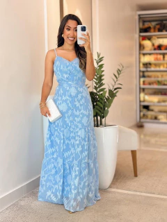 Imagem do 1111 - Vestido Musseline | Acompanha Cinto