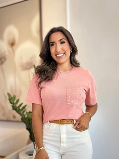 1011 - Blusa Algodão | básico com strass - comprar online