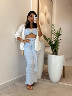 Imagem do 1018 - Conjunto crepe | com cropped detalhe amarração