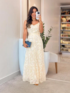 1111 - Vestido Musseline | Acompanha Cinto - comprar online