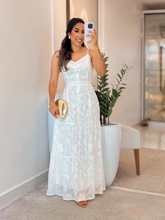 1111 - Vestido Musseline | Acompanha Cinto