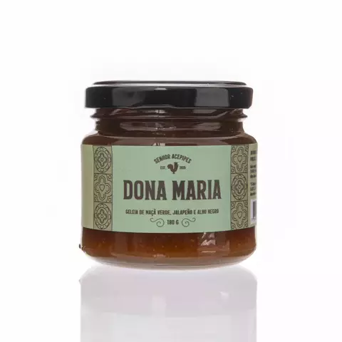 Dona Maria - Geleia de Pimenta Jalapeño, Maçã Verde e Alho Negro