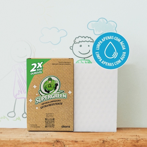 SUPERGREEN ESPONJA LIMPADORA EXTRA RESISTENTE AKORA