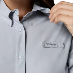 CAMISETA FEMININA MANGA LONGA DRY FPS 40 TAMIAMI II CINZA CLARO FL7278-032 COLUMBIA - loja online