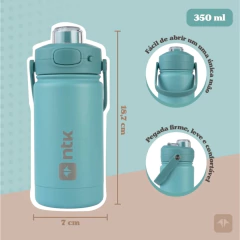 GARRAFA TÉRMICA INOX 350ML ISOMAX TEEN VERDE NAUTIKA - comprar online