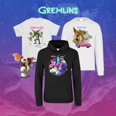 Colección de 3 playeras y sudaderas con diseños de los personajes de Gremlins