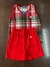 Pijama malha regata xadrez com shorts vermelho 1217 - comprar online
