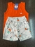 Pijama regata algodão laranja com cachorro off 1241 - comprar online