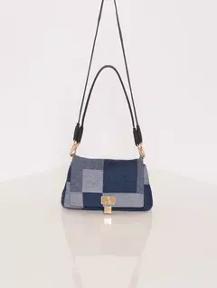BANDOLERA LOCK PATCH AZUL (JAZMIN CHEBAR) - comprar online